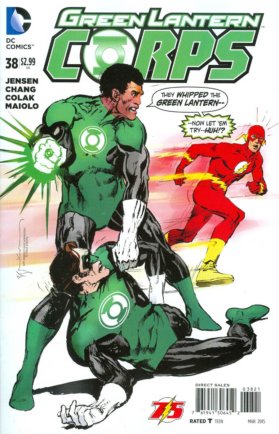 Green Lantern Corps Vol 3 #38 Cover B Variant Bill Sienkiewicz Flash 75th Anniversary Cover