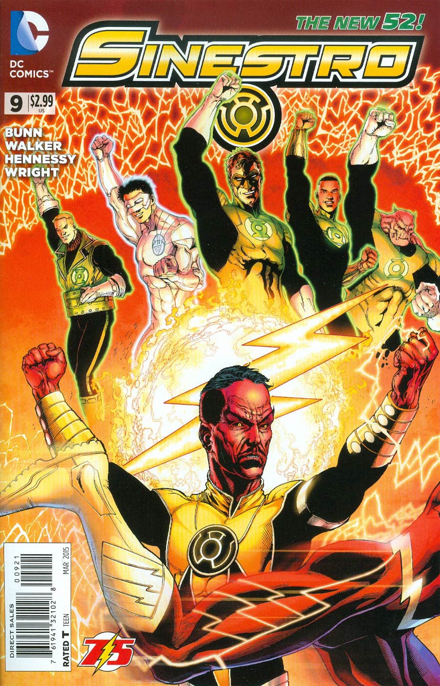 Sinestro #9 Cover B Variant Ethan Van Sciver Flash 75th Anniversary Cover