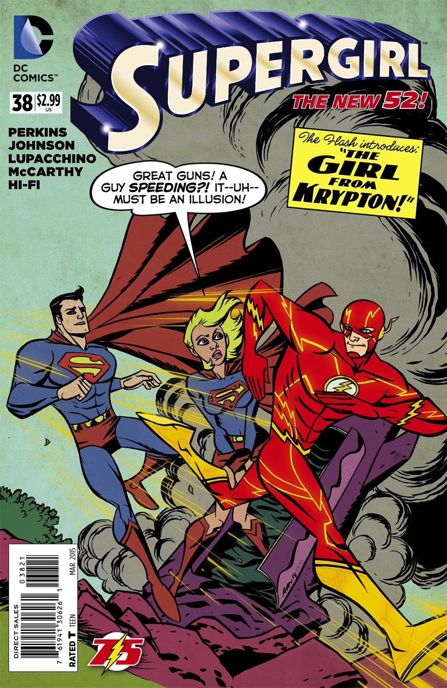 Supergirl Vol 6 #38 Cover B Variant Michael Avon Oeming Flash 75th Anniversary Cover