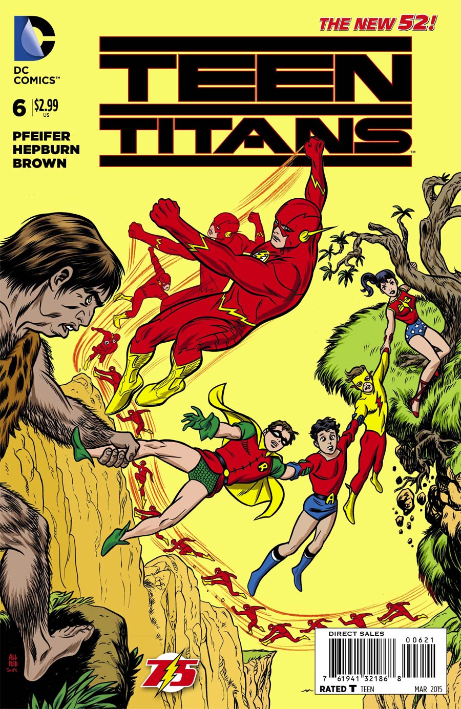 Teen Titans Vol 5 #6 Cover B Variant Michael Allred Flash 75th Anniversary Cover