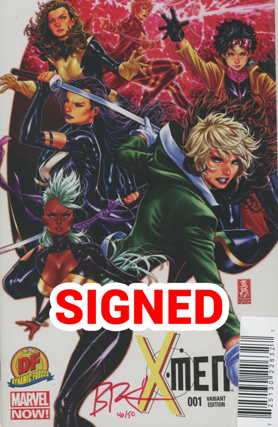 X-Men Vol 4 #1 Cover O DF Ultra-Limited Phoenix Red Edition Signed By Brian Wood
