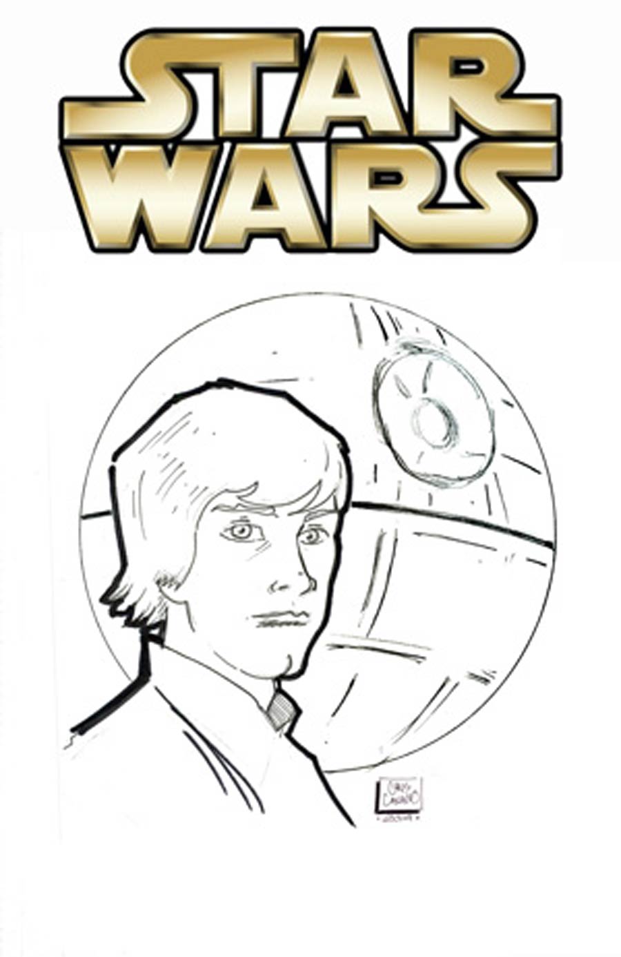Star Wars Vol 4 #1 Cover Z-F DF Chris Caniano Remarked Luke Skywalker Hand-Drawn Sketch Variant Cover