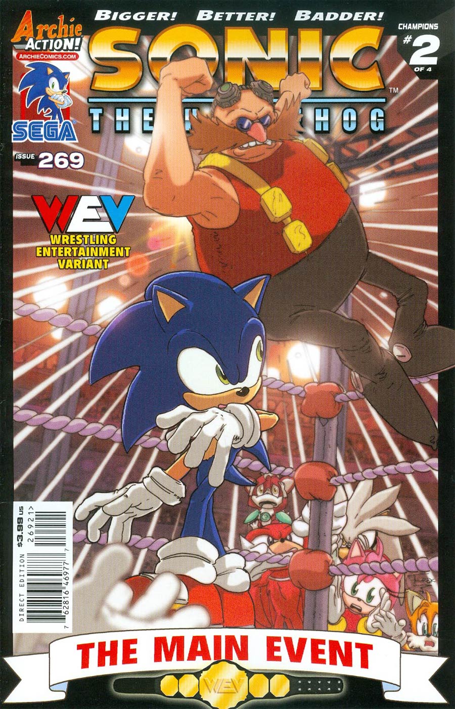 Sonic The Hedgehog Vol 2 #269 Cover B Variant WEV Wrestling Entertainment Cover