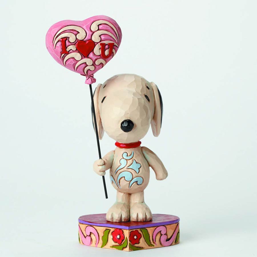 Peanuts Traditions Snoopy With Heart Balloon Figurine