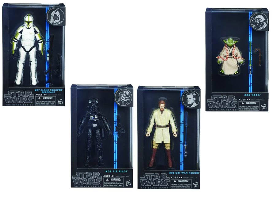 Star Wars Black 6-Inch Action Figure Assortment Case 201405
