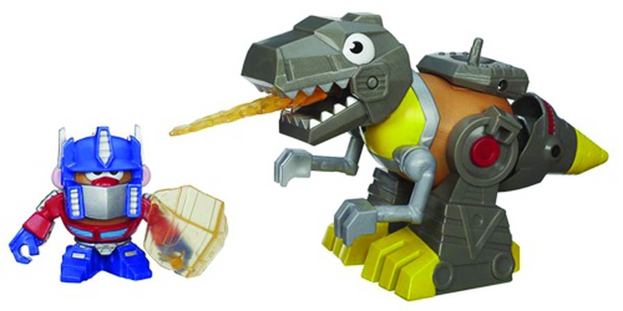 Transformers Mr Potato Head Mashable Heroes Optimus Prime / Grimlock Case