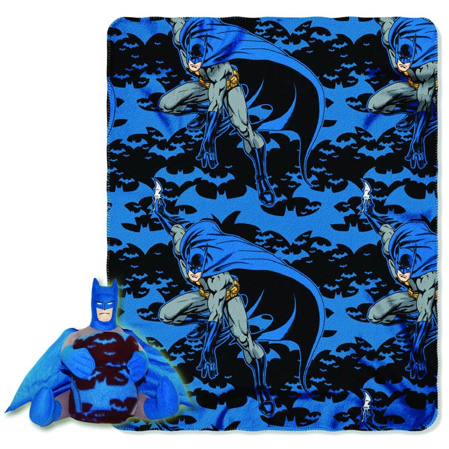 Batman Hugger Plush With Fleece Throw