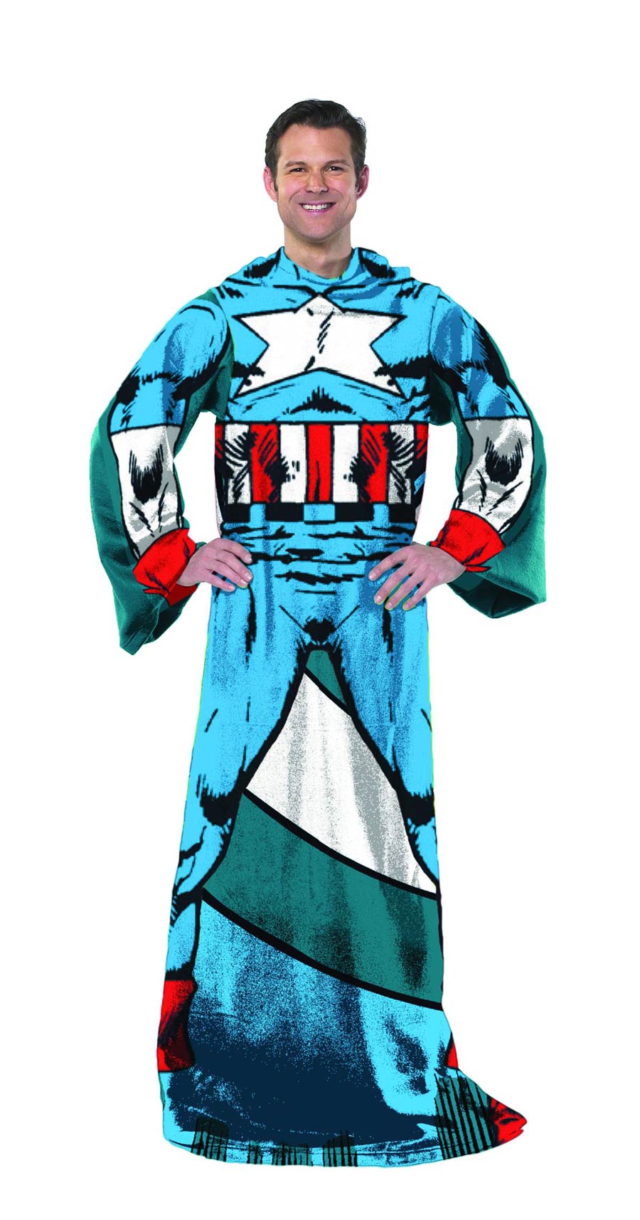 Marvel Heroes Comfy Throw Fleece Blanket With Sleeves - Captain America