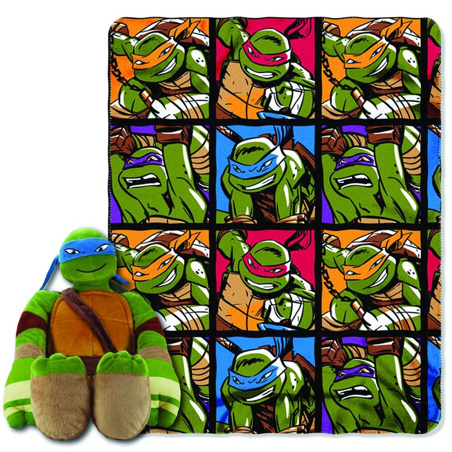 Teenage Mutant Ninja Turtles Leonardo Hugger Plush With Fleece Throw
