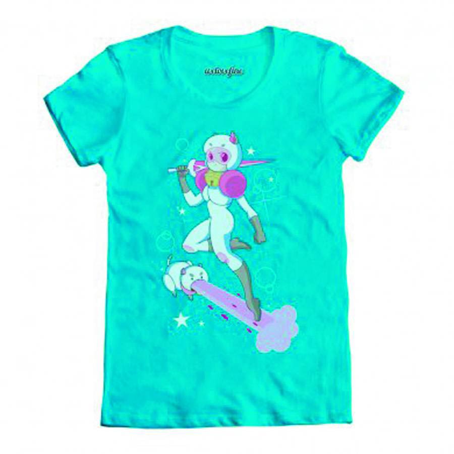 Bee & Puppycat Bee The Heroine Turquoise Womens T-Shirt Large