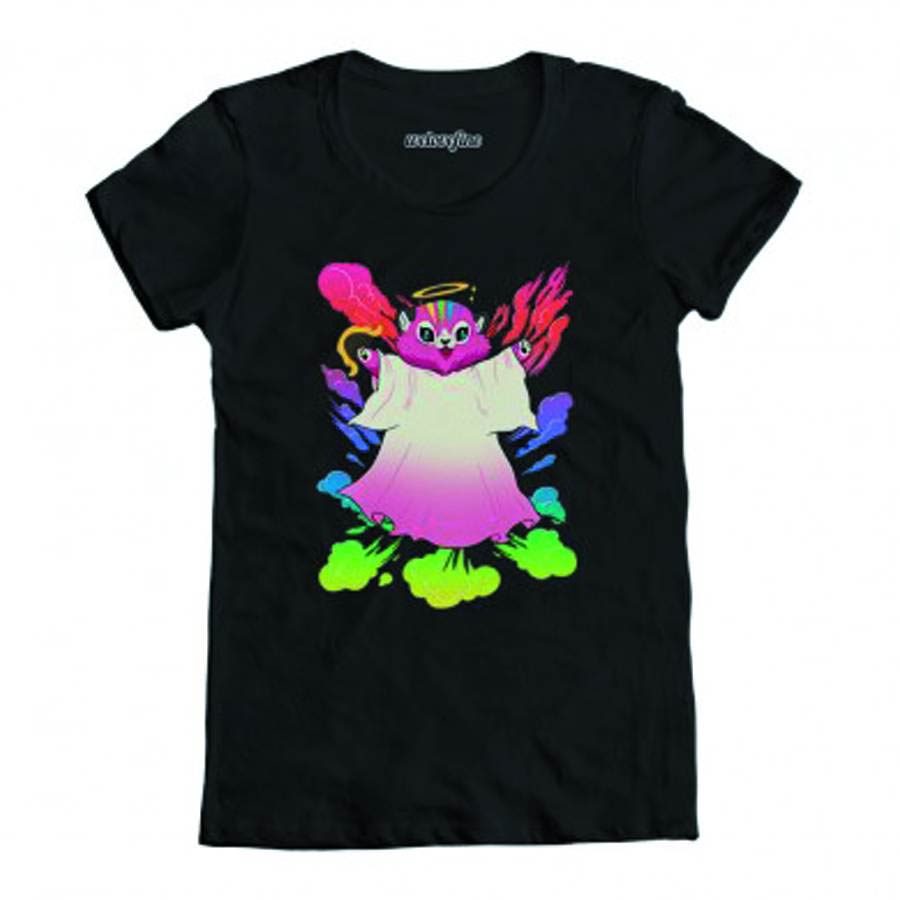Lumberjanes Holy Kitten Black Womens T-Shirt Large