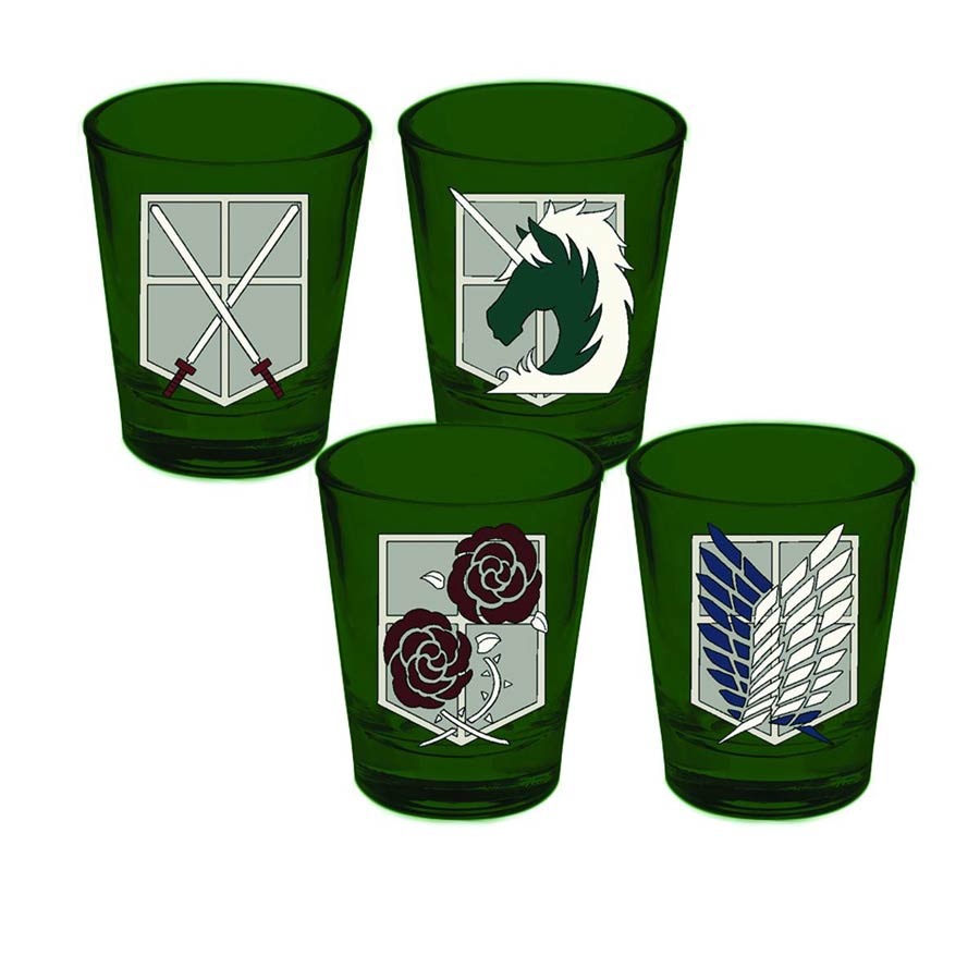 Attack On Titan Swords 4-Pack Shot Glass Set