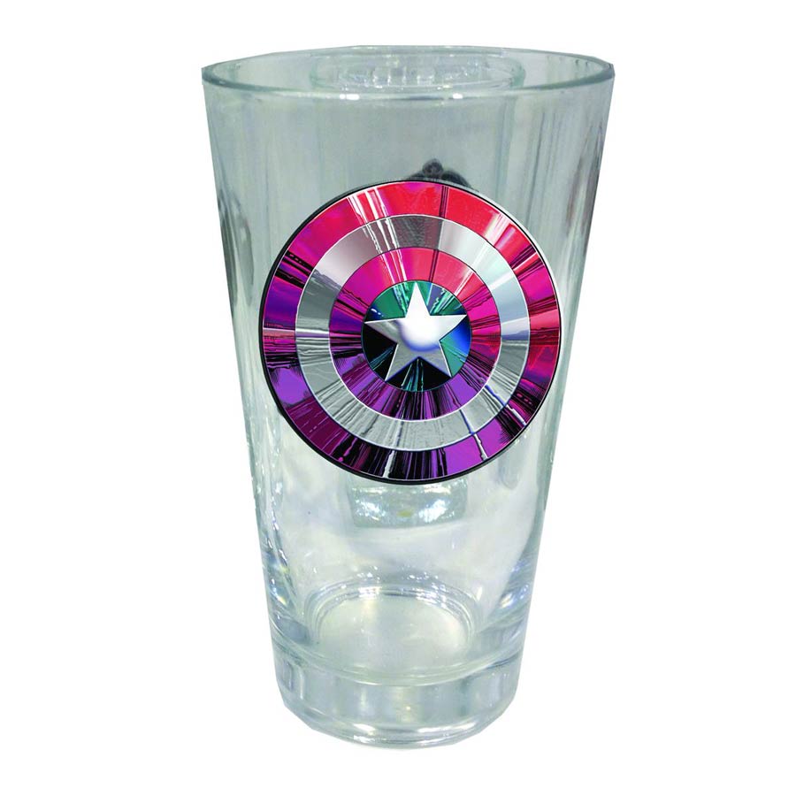 Captain America Shield Medallion Pint Glass