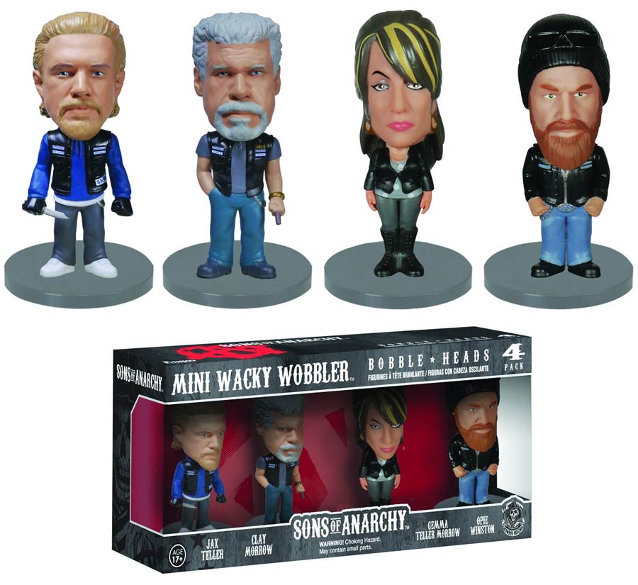 Sons Of Anarchy Mini Wacky Wobbler 4-Pack Set