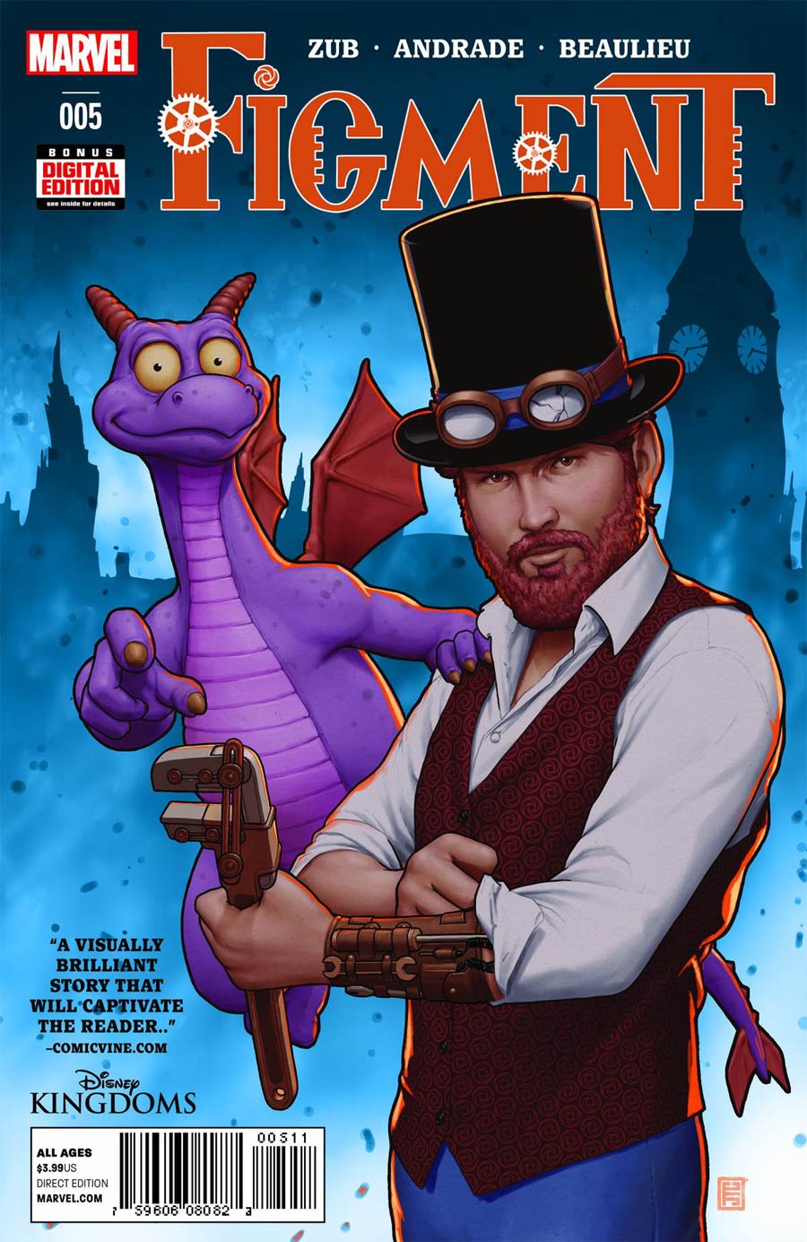 Disney Kingdoms Figment #5 Cover B 2nd Ptg John Tyler Christopher Variant Cover