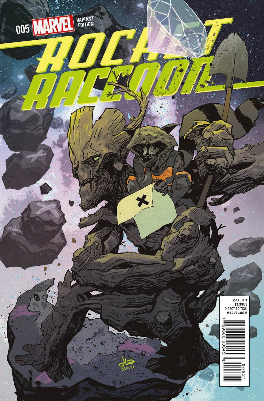 Rocket Raccoon Vol 2 #5 Cover B Variant Rocket Raccoon & Groot Cover