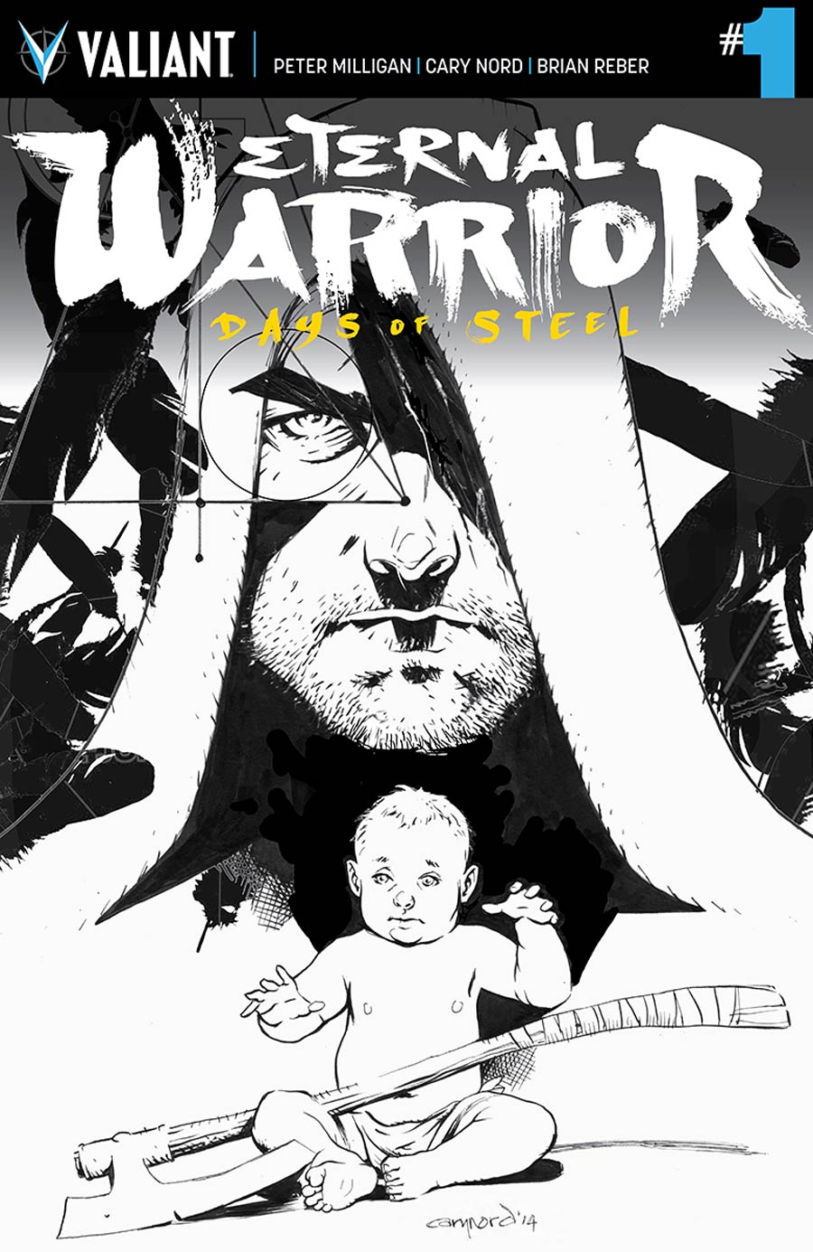 Eternal Warrior Days Of Steel #1 Cover D Incentive Cary Nord Black & White Sketch Variant Cover