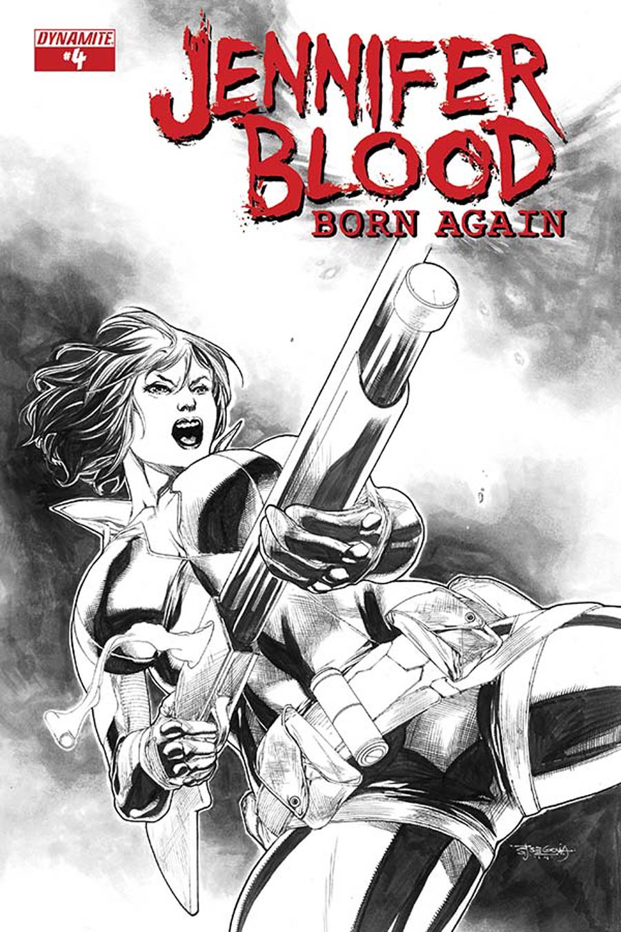 Jennifer Blood Born Again #4 Cover B Incentive Stephen Segovia Black & White Cover