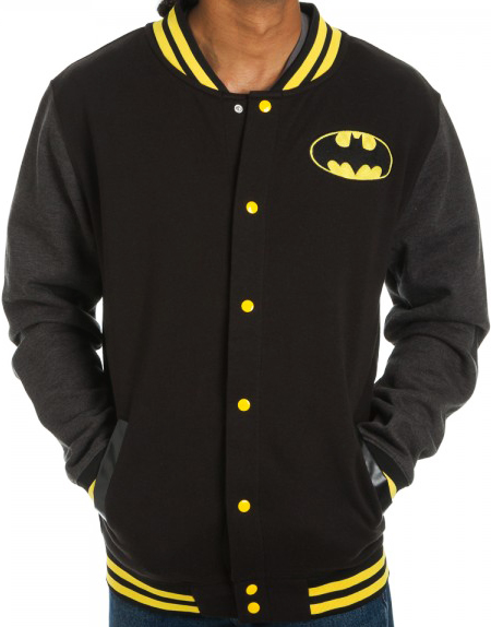 DC Comics Batman Logo Letterman Jacket Large