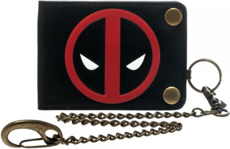 Marvel Comics Bi-Fold Snap Chain Wallet - Deadpool Logo
