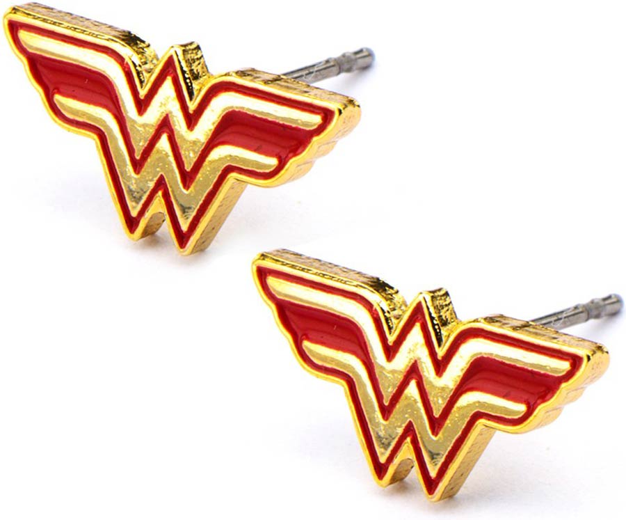DC Comics Wonder Woman Stainless Steel Stud Earrings - Wonder Woman Logo