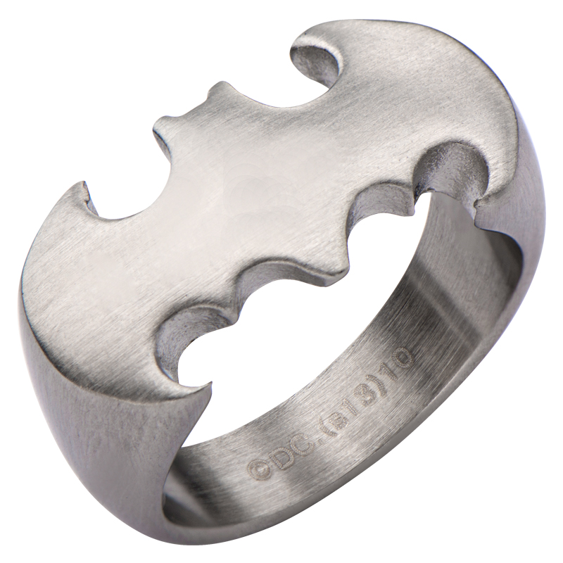 DC Comics Stainless Steel Matte Ring - Batman Size 10