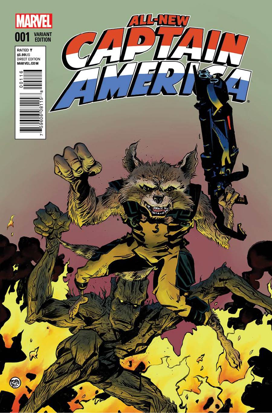 All-New Captain America #1 Cover D Variant Rocket Raccoon & Groot Cover