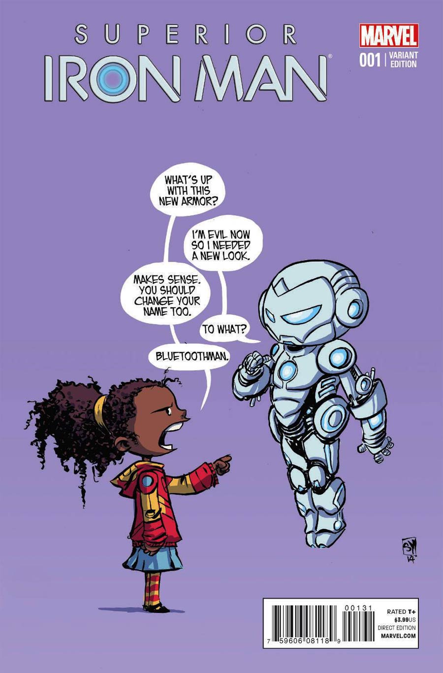 Superior Iron Man #1 Cover B Variant Skottie Young Baby Cover (AXIS Tie-In)