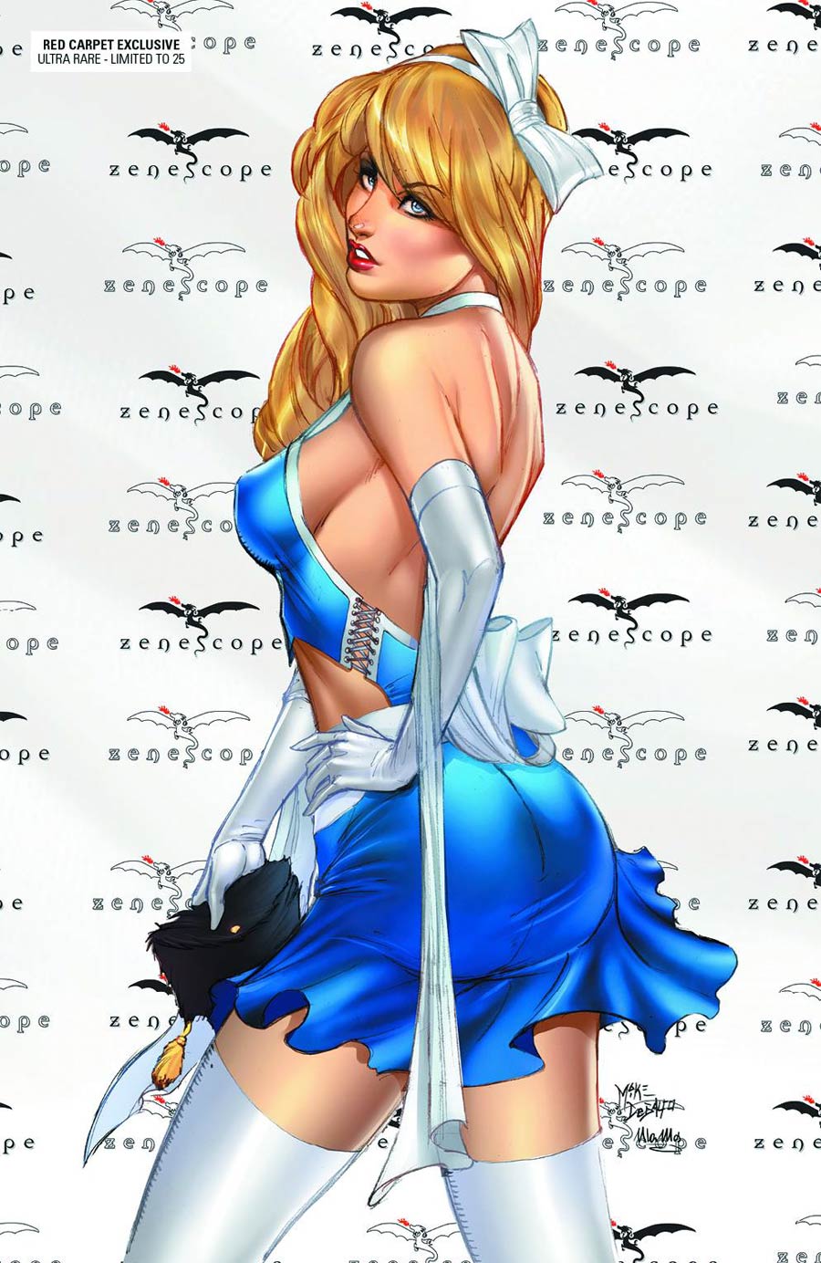 Grimm Fairy Tales Presents Wonderland Vol 2 #25 Cover H Red Carpet Exclusive Mike DeBalfo Blue Dress Variant Cover