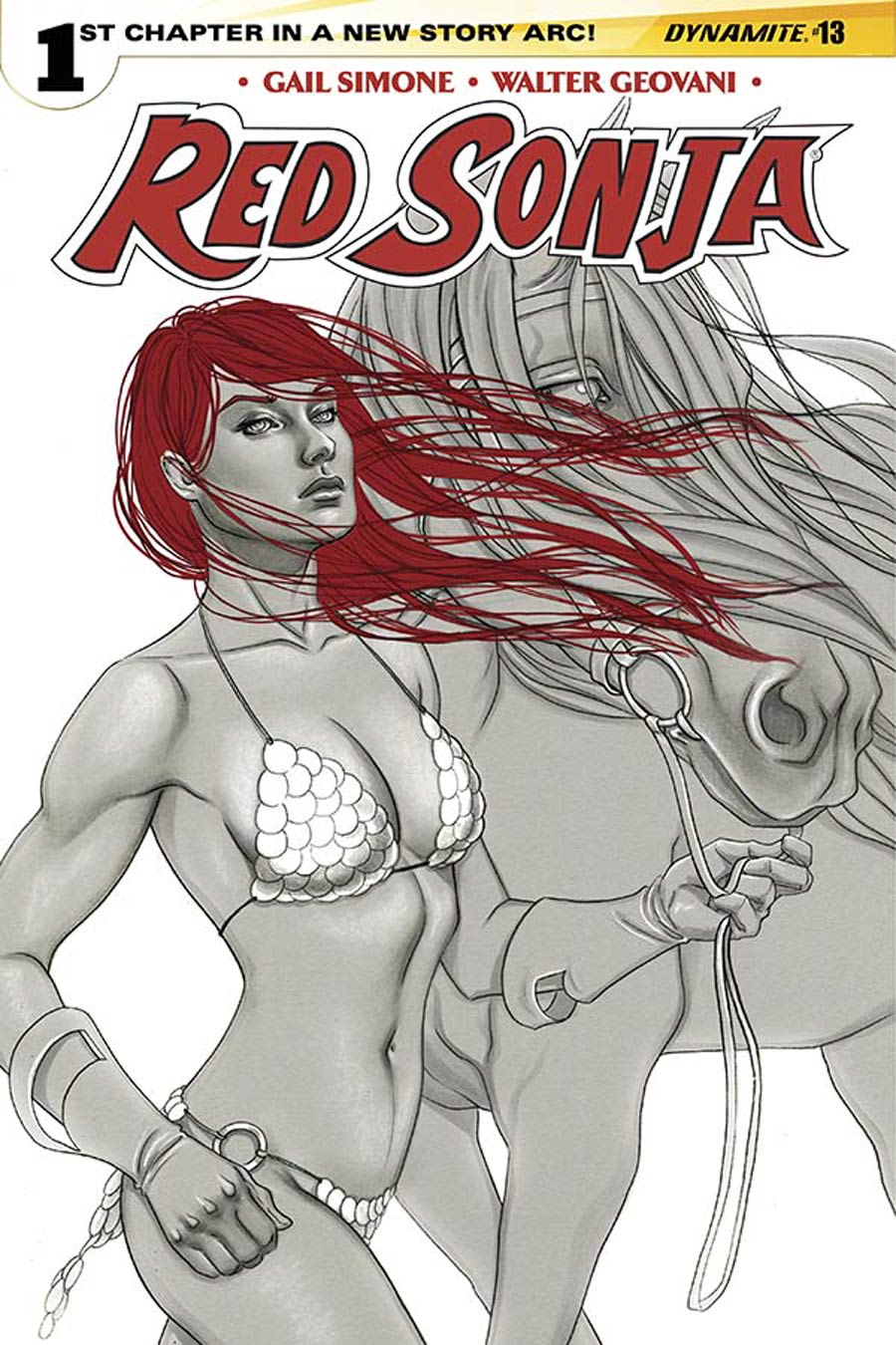 Red Sonja Vol 5 #13 Cover D Incentive Jenny Frison Black & White Cover