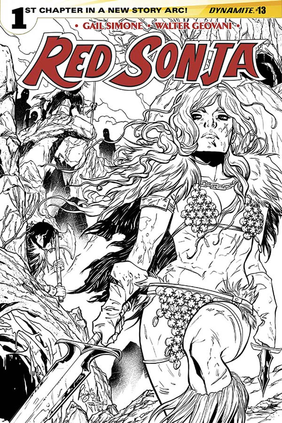 Red Sonja Vol 5 #13 Cover E Incentive Renae De Liz Black & White Cover