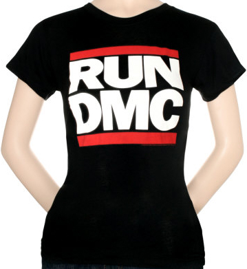 Run DMC Classic Logo Womens T-Shirt Large