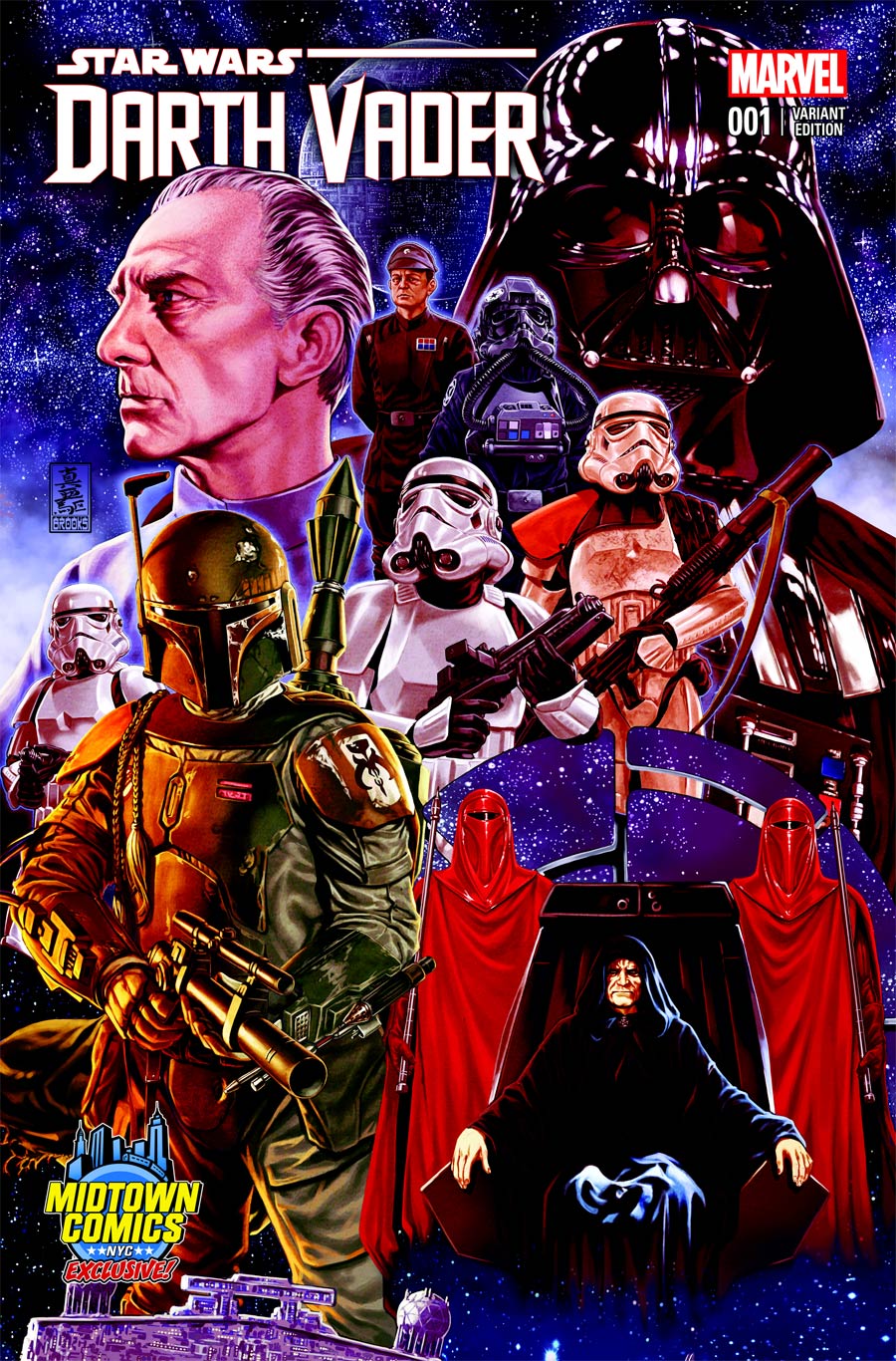 Darth Vader #1 Cover B Midtown Exclusive Mark Brooks Connecting Color Variant Cover (Part 2 of 3)