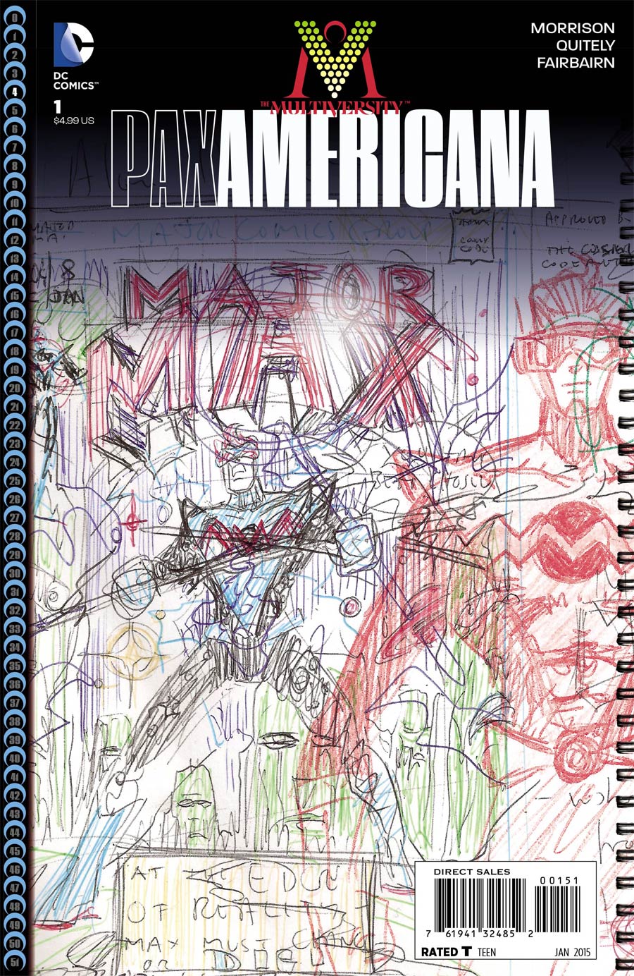 Multiversity Pax Americana #1 Cover E Incentive Grant Morrison Variant Cover