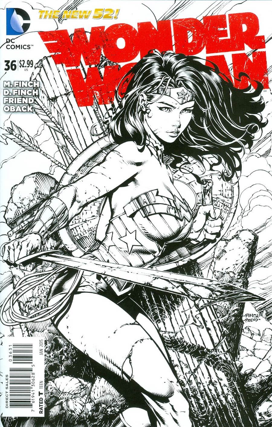 Wonder Woman Vol 4 #36 Cover D Incentive David Finch Sketch Cover