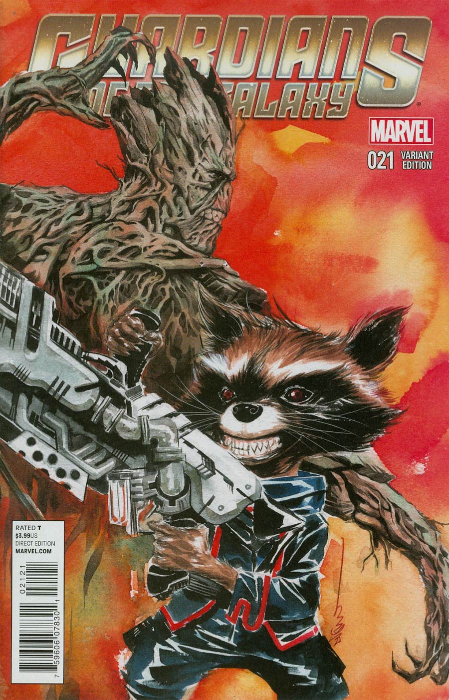 Guardians Of The Galaxy Vol 3 #21 Cover B Variant Rocket Raccoon & Groot Cover