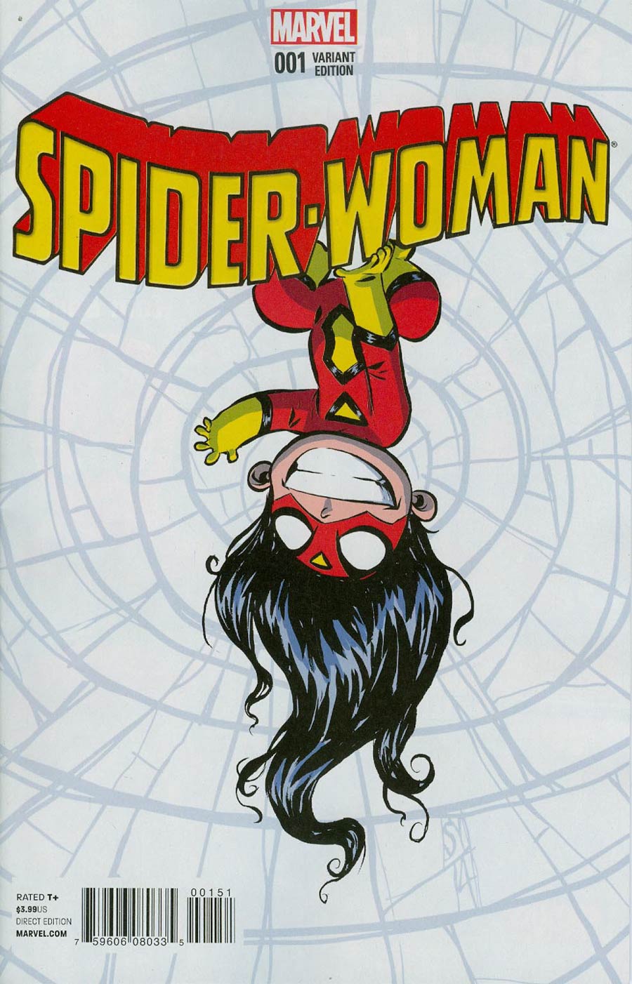 Spider-Woman Vol 5 #1 Cover B Variant Skottie Young Baby Cover (Spider-Verse Tie-In)