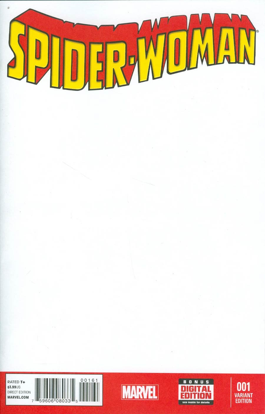 Spider-Woman Vol 5 #1 Cover C Variant Blank Cover (Spider-Verse Tie-In)