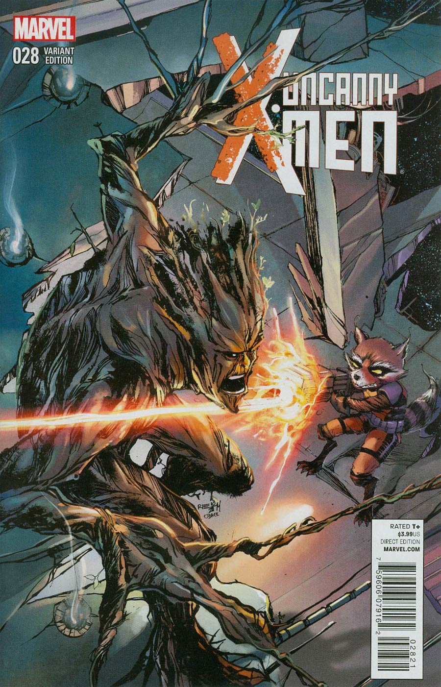 Uncanny X-Men Vol 3 #28 Cover B Variant Rocket Raccoon & Groot Cover