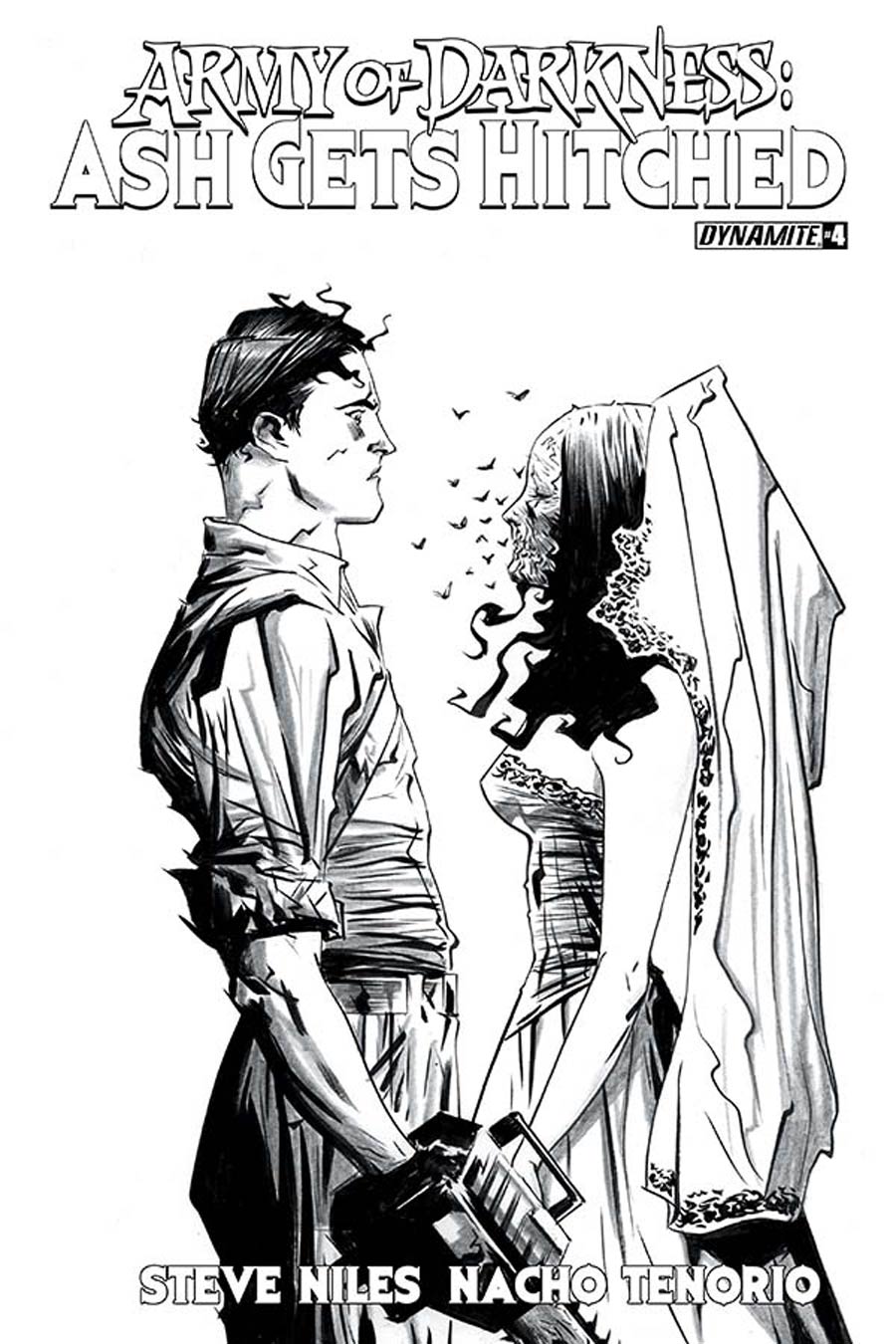 Army Of Darkness Ash Gets Hitched #4 Cover D Incentive Jae Lee Black & White Cover