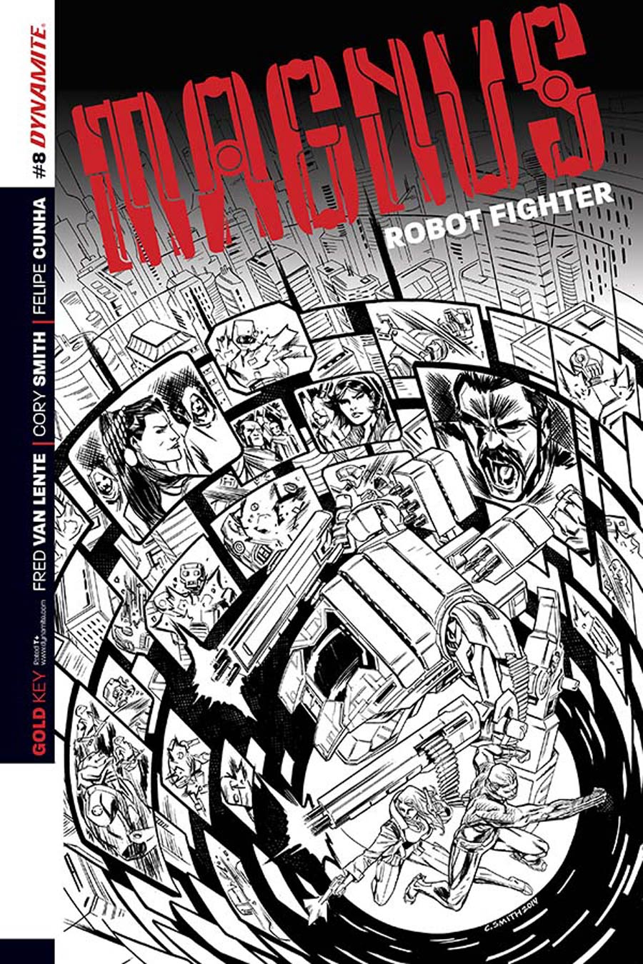 Magnus Robot Fighter Vol 4 #8 Cover D Incentive Cory Smith Black & White Cover