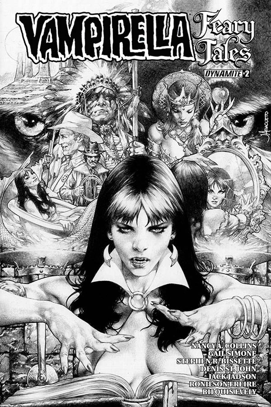 Vampirella Feary Tales #2 Cover D Incentive Jay Anacleto Black & White Cover