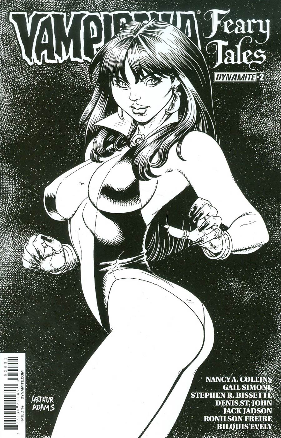 Vampirella Feary Tales #2 Cover E Incentive Arthur Adams Black & White Cover