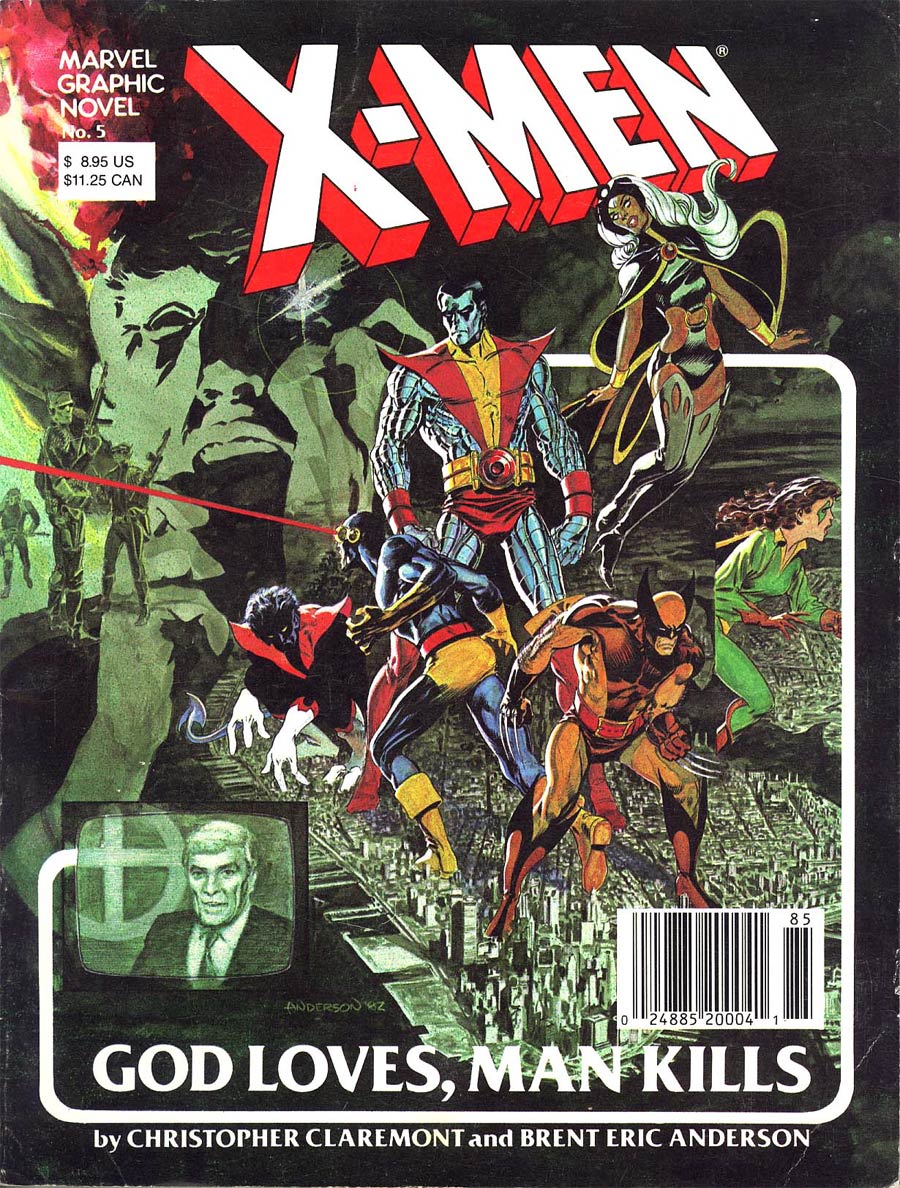 Marvel Graphic Novel #5 X-Men God Loves Man Kills Cover H 8th Ptg
