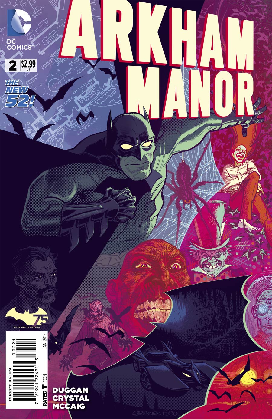 Arkham Manor #2 Cover B Incentive Chris Brunner Variant Cover