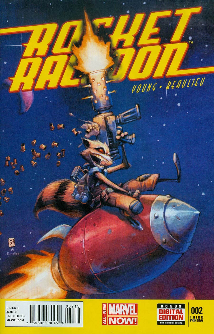 Rocket Raccoon Vol 2 #2 Cover D 3rd Ptg Skottie Young Variant Cover