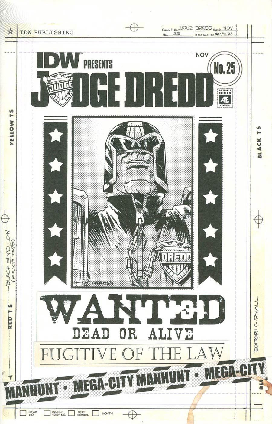 Judge Dredd Vol 4 #25 Cover C Incentive Mark Torres Artists Edition Variant Cover