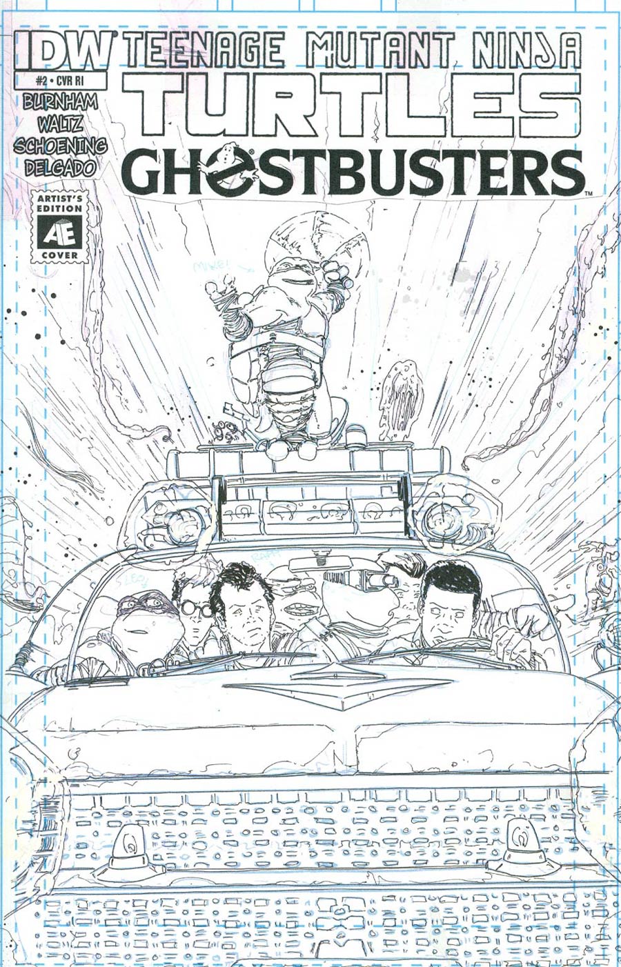 Teenage Mutant Ninja Turtles Ghostbusters #2 Cover C Incentive Tristan Jones Artists Edition Variant Cover