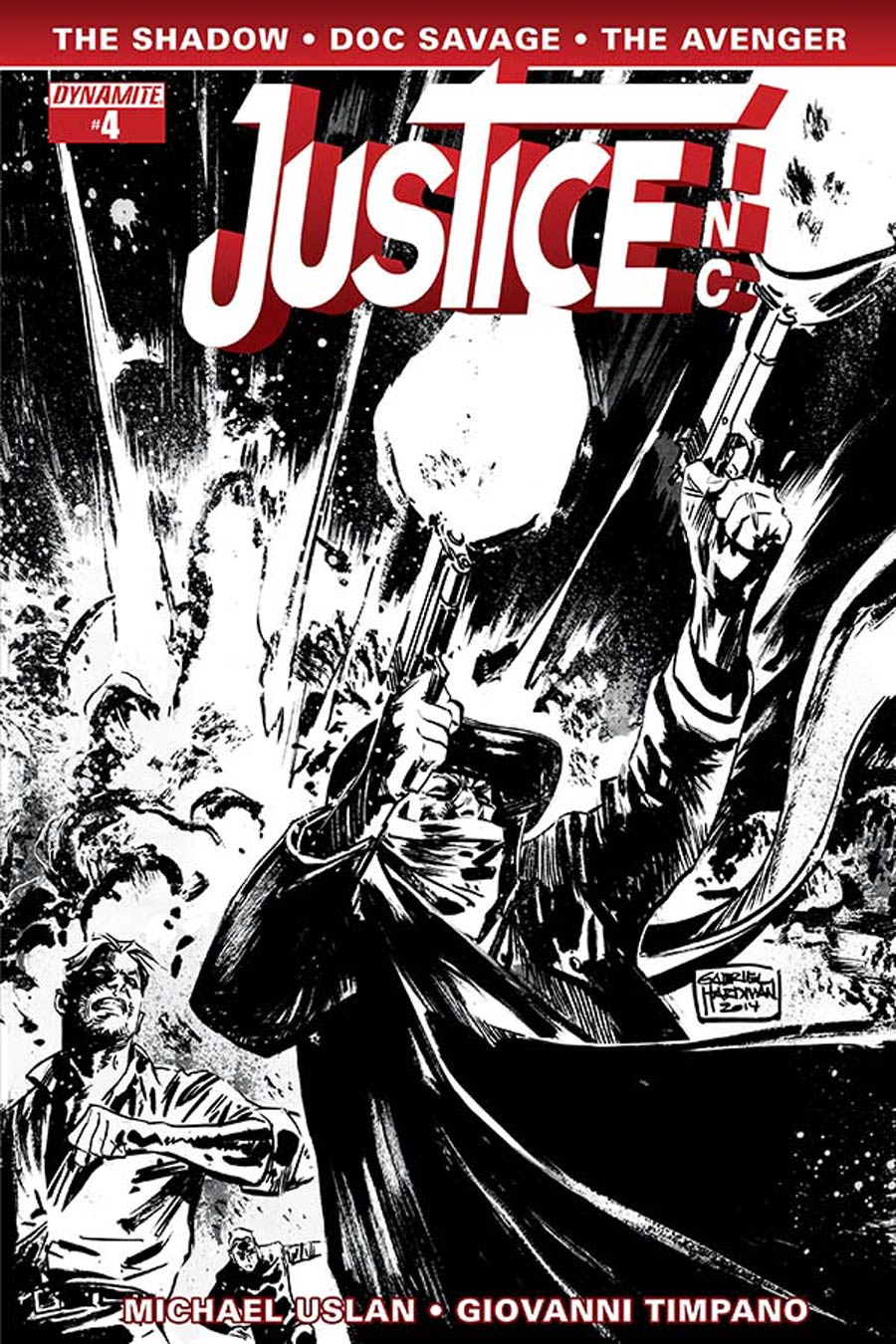Justice Inc Vol 3 #4 Cover E Incentive Gabriel Hardman Black & White Cover