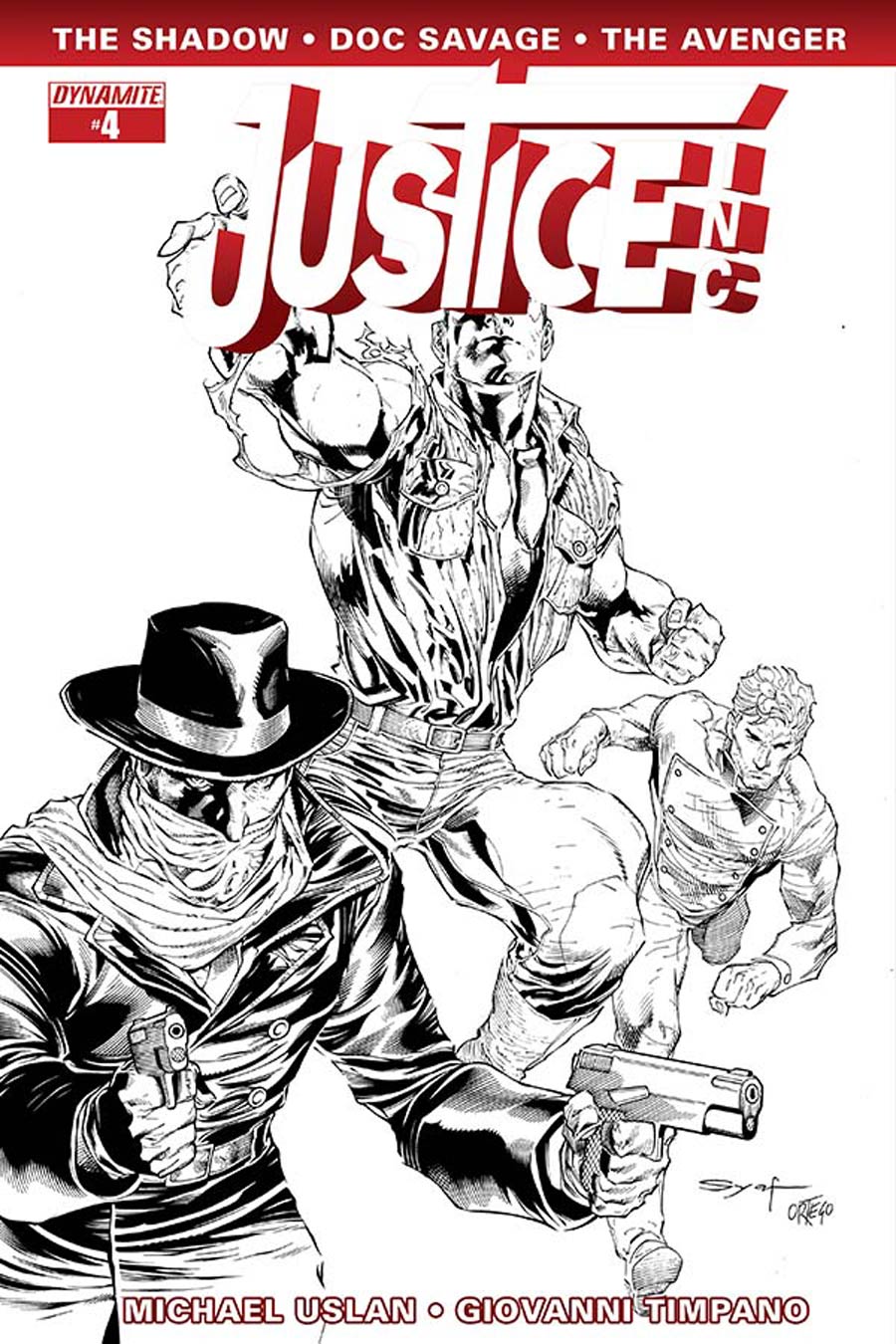 Justice Inc Vol 3 #4 Cover F Incentive Ardian Syaf Black & White Cover